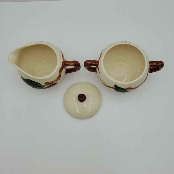 Franciscan Apple Creamer & Sugar Bowl with Lid - Picture 3 of 15